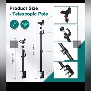 Adjustable Black Telescopic Stand